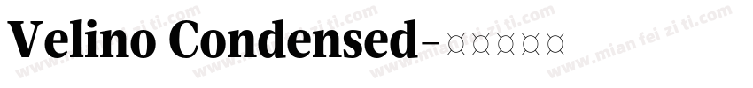 Velino Condensed字体转换